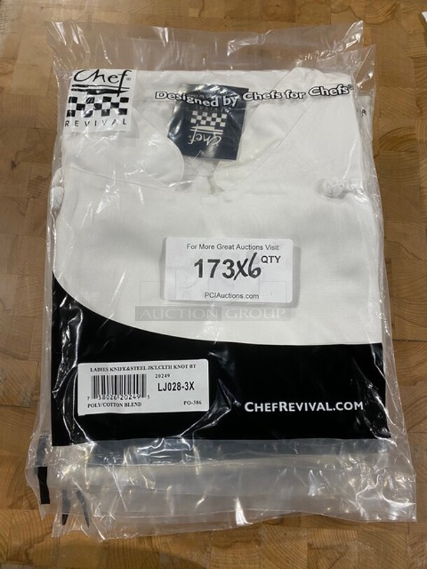 NEW! Chef Revival Ladies Knife Steel Jacket! Size 3x! 6x Bid! - Image 1 of 4