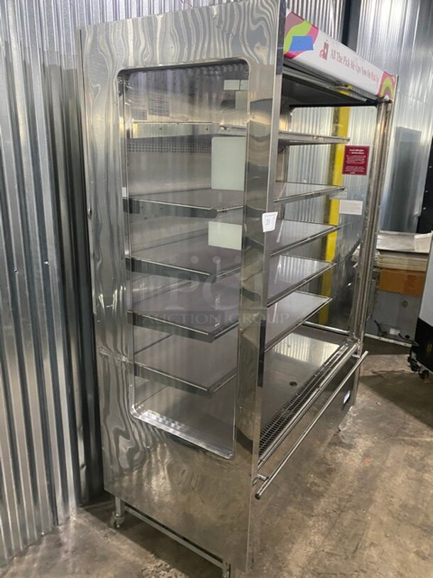 Karlos 200 UL Stainless Steel Commercial Refrigerated Grab N Go Open Merchandiser! On Casters! SN: 48219 230V - Image 4 of 10