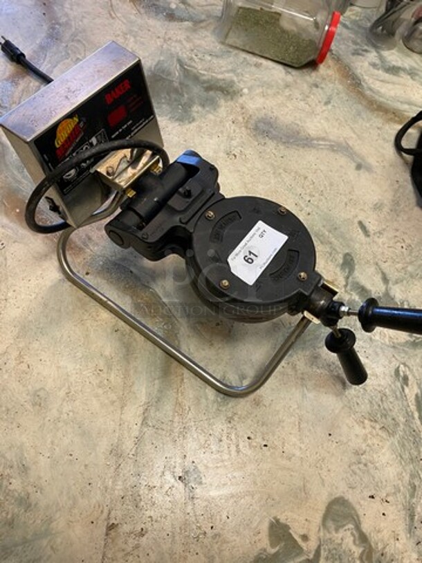 Golden Malted Commercial Countertop Rotating Waffle Maker! WORKING WHEN REMOVED! - Image 3 of 8