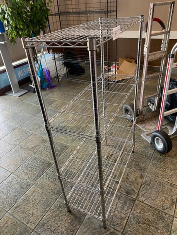 Commercial Metal 4 Tier Shelf! On Legs! BUYER MUST DISMANTLE! PCI CANNOT DISMANTLE FOR SHIPPING! PLEASE CONSIDER FREIGHT CHARGES! - Image 2 of 5