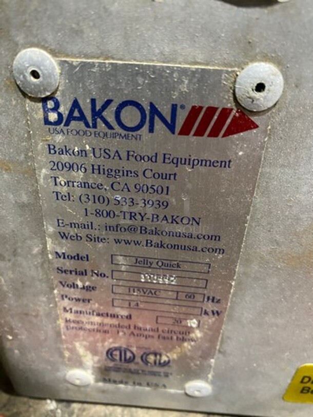 Bakon Commercial Countertop Manual Glaze Sprayer! Model: JELLYQUICK SN: 310992 115V - Image 7 of 9