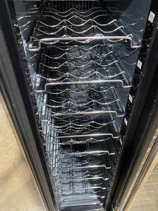NICE! Franklin Chef Commercial Double Glass Door Dual Temp Refrigerated Wine Cellar! With 100 Bottle Capacity! 115V 1 Phase! Model: FWC100 SN: 0507000085! Working When Removed! - Image 6 of 8