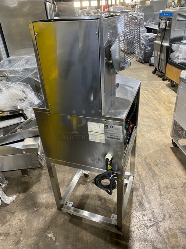 AMAZING! Cuppone Pizzaform Commercial Dough Press! All Stainless Steel! On Stand With Casters! 208/220V 3 Phase! Model: PZF/45DS-B6-CP SN: PZF45DSB6CP13072238! - Image 3 of 9