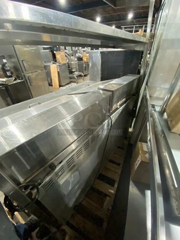 Continental Commercial Refrigerated Sandwich Prep Table! With Double Over Head Shelf! With 2 Door Underneath Storage Space! All Stainless Steel! Model: SW6024M SN: 15713729 115V 60HZ 1 Phase - Image 3 of 11