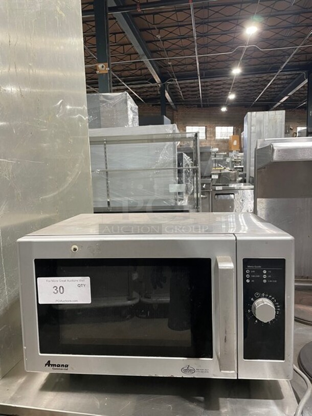 Amana Commercial Countertop Microwave Oven! On Legs! 120V 1 Phase! Model: RMS10D SN: 1204400009! - Image 1 of 8