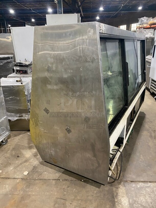  True Commercial Refrigerated Floor Style Meat/Deli Display Case Merchandiser! All Stainless Steel! With Sliding Back Access Doors! Model TDBD963 Serial 7578449! 115V 1Phase! WORKING WHEN REMOVED! - Image 3 of 9