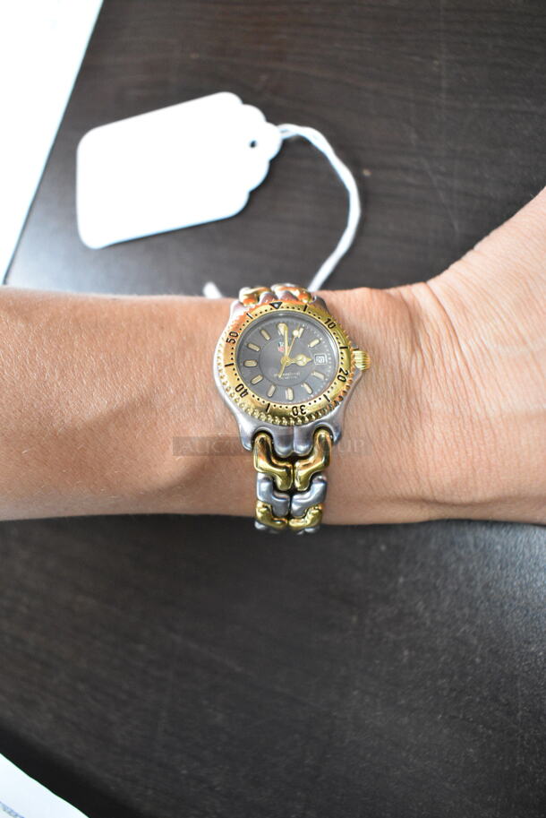 Tag-Heuer WG1320-2 Date Gray Dial Quartz Professional 200 mm Water Resistant Swiss Made Womens Watch - Image 1 of 8