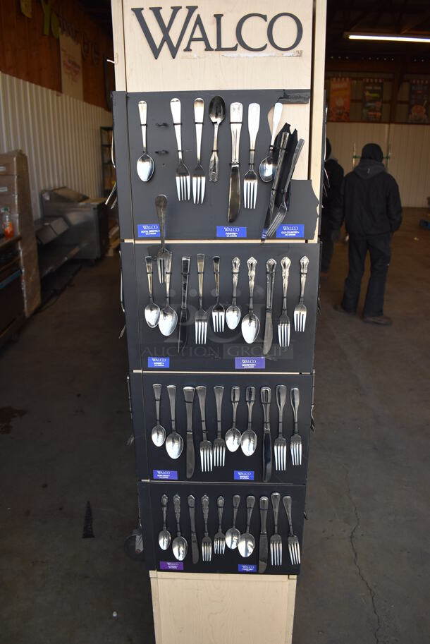 Silverware Rotating Display Rack. 17x17x72 - Image 2 of 6