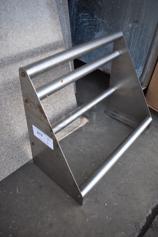 Metal Shelf w/ Wall Mount Brackets. 22x12x9 - Image 2 of 3