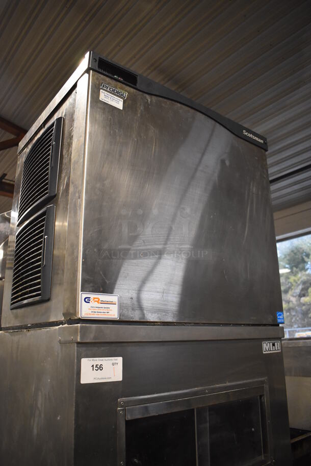 Scotsman C0830SA-32B Stainless Steel Commercial Ice Machine Head on Commercial Bin. 208/230 Volts, 1 Phase. 30x36x99 - Image 4 of 6