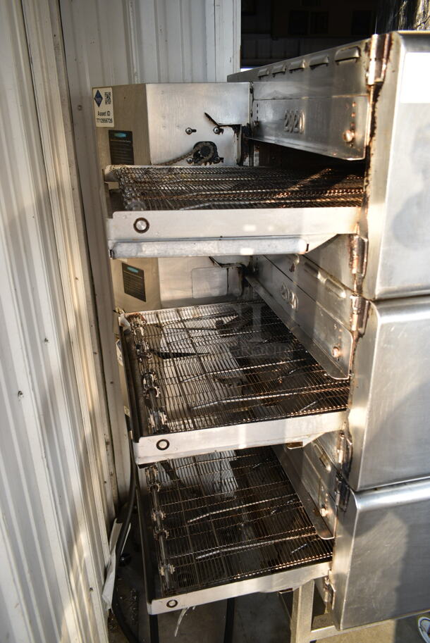 3 2016 Turbochef HhC2020 Stainless Steel Commercial Countertop Electric Powered Conveyor Rapid Cook Oven on Commercial Casters. 208/240 Volts, 1 Phase. 3 Times Your Bid!  - Image 2 of 11