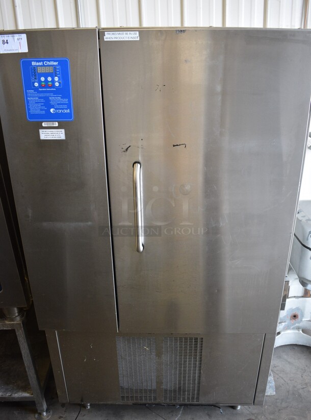 2018 Randell Model BC-18 Stainless Steel Commercial Floor Style Blast Chiller w/ 4 Probes. 115/230 Volts, 1 Phase. 40x37x70