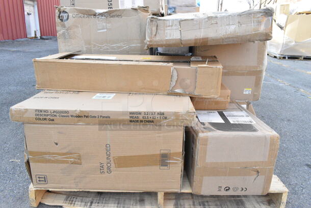 17 IN ORIGINAL BOX! Items Including LG Smart Monitor, SereneLife SLFTSP20 Foot Bath Massager, L-PG32020o Classic Wooden Pet Gate, Pyle PBMSPG82 Outdoor Bluetooth Speaker Portable PA System. 17 Times Your Bid!  - Image 6 of 7