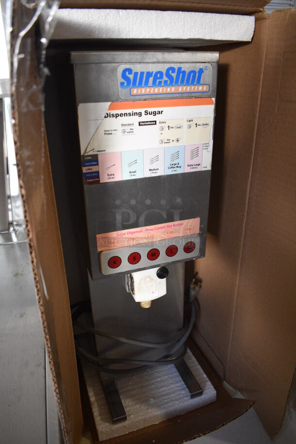 Sure Shot Model AC6.E Stainless Steel Commercial Countertop Sugar Dispenser. 120 Volts, 1 Phase. 7x12x23 - Image 3 of 6