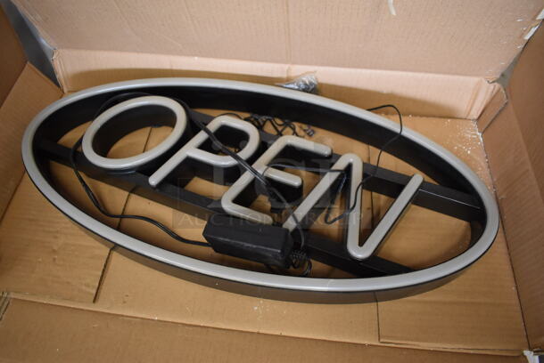BRAND NEW IN BOX! Light Up Open Sign. 27x3x12.5 - Image 2 of 7