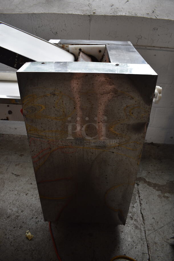 Metal Commercial Floor Style Dough Sheeter on Commercial Casters. 115 Volts, 1 Phase. 24x40x42. Tested and Powers On But Parts Do Not Move - Image 8 of 10