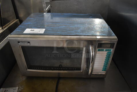 2016 Sharp R-2LTF Stainless Steel Commercial Countertop Microwave Oven. 120 Volts, 1 Phase. 