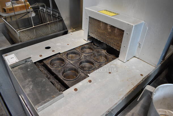 Adamatic Stainless Steel Commercial Floor Style Dough Divider Moulder on Commercial Casters. 115 Volts, 1 Phase. 24x37x54. Cannot Test - Unit Trips Breaker - Image 4 of 6