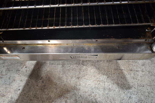 Hobart Stainless Steel Commercial Full Size Convection Oven w/ View Through Door, Solid Door, Metal Oven Racks and Thermostatic Controls.  - Image 7 of 7