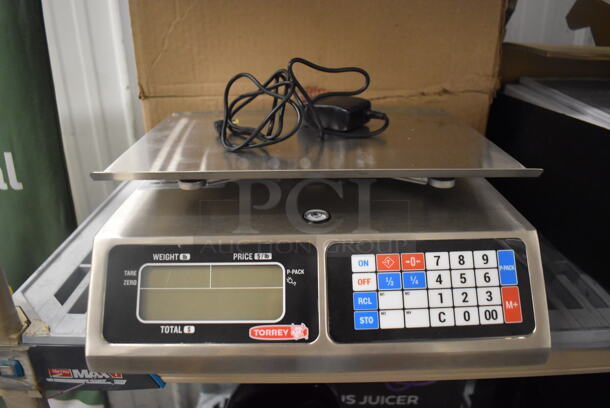 BRAND NEW IN BOX! Torrey L-PC-40L Stainless Steel Commercial Countertop Food Portioning Scale. 12x12x5. Tested and Working! - Image 6 of 6