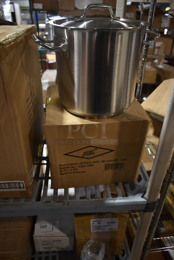 2 Box of BRAND NEW! ABC Boelter CSS-1006 Induction Ready Stock Pot With Cover. 2 Times Your Bid! - Image 2 of 5