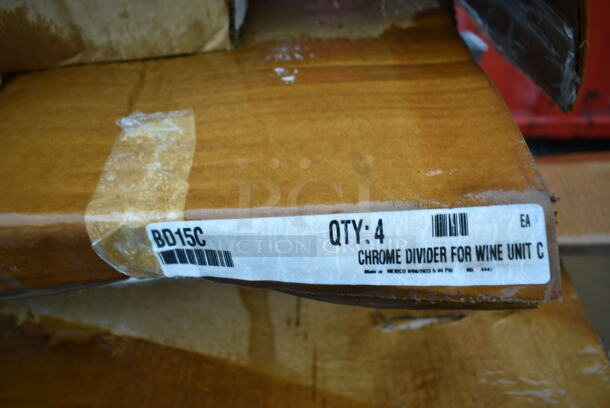5 BRAND NEW SCRATCH AND DENT! Box of 4 Metro BD15C Wine Storage Bin Divider. 5 Times Your Bid!  - Image 3 of 7