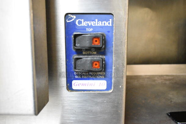 Cleveland Gemini 10 Stainless Steel Commercial Floor Style 2 Deck Steam Cabinet. This Unit Was In Working Condition When the Restaurant Closed. (kitchen) - Image 5 of 8