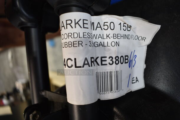 BRAND NEW SCRATCH AND DENT! Clark 804CLARKE380B 15B 15" AGM Cordless Walk Behind Disc Floor Scrubber - 3.5 Gallon. 115 Volts, 1 Phase. Cannot Test Due To Missing Power Cord - Image 10 of 10