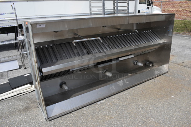 9.5' Stainless Steel Commercial Grease Hood w/ Filters. 115x24x55 - Image 2 of 7