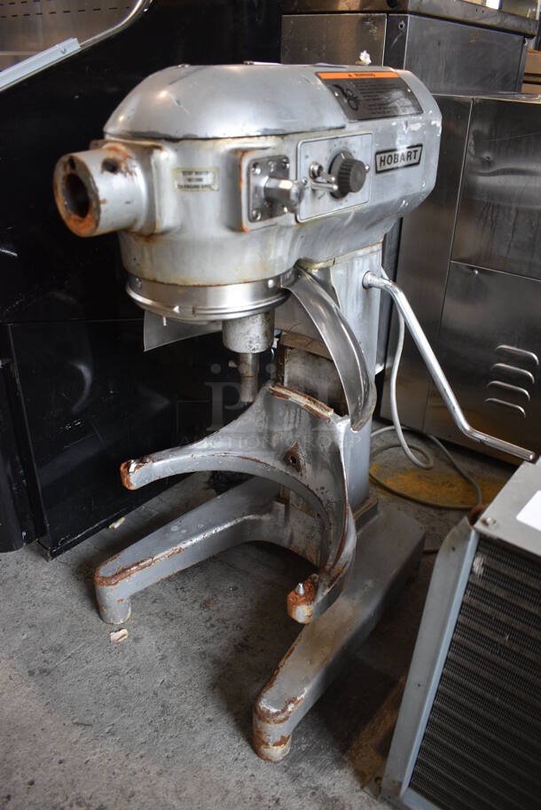 Hobart Model A200 Metal Commercial Countertop 20 Quart Planetary Dough Mixer. 115 Volts, 1 Phase. 16x19x32. Tested and Does Not Power On