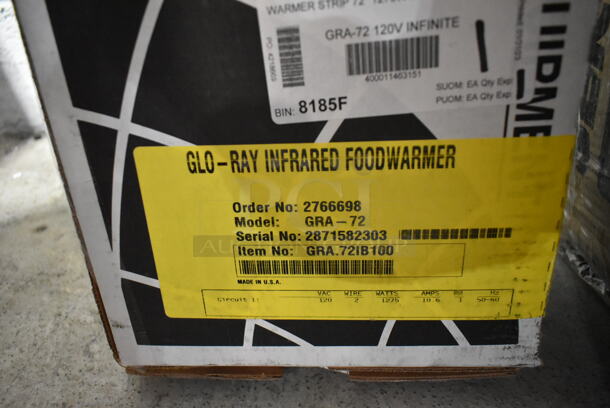 BRAND NEW SCRATCH AND DENT! Hatco GRA-72 72" Glo-Ray Single Infrared Warmer with Infinite Controls. 120 Volts, 1 Phase.  - Image 2 of 2