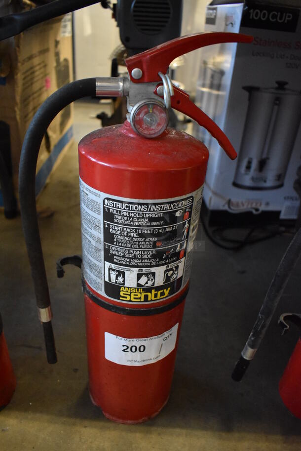 Ansul Sentry Fire Extinguisher. Buyer Must Pick Up - We Will Not Ship This Item.  9x5.5x20