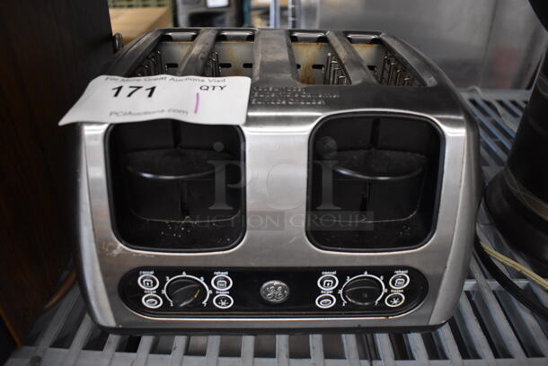 General Electric Metal Countertop 4 Slot Toaster. 120 Volts, 1 Phase. 11x10x7 - Image 1 of 6