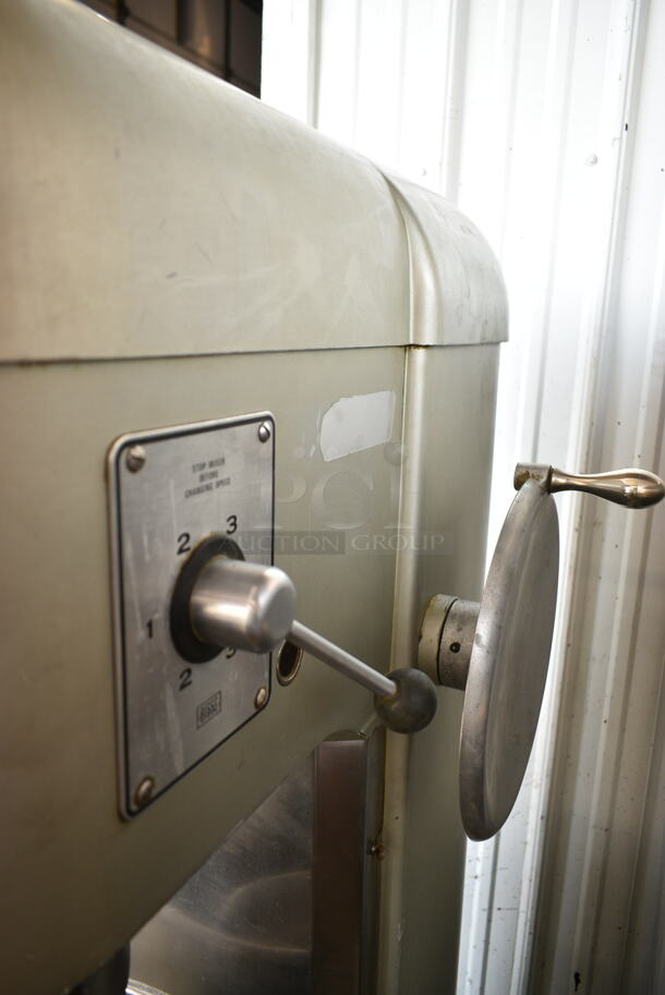 Hobart H 600 T Metal Commercial Floor Style 60 Quart Planetary Dough Mixer w/ Mixing Bowl and Dough Hook Attachment. 200 Volts, 3 Phase.  - Image 7 of 9