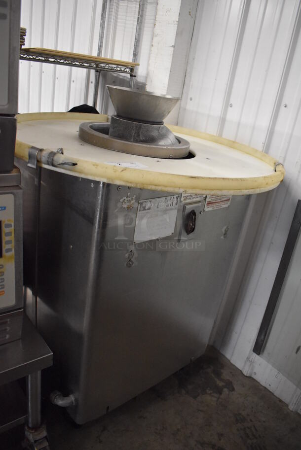 Round O Matic R-900 Stainless Steel Commercial Floor Style Dough Rounder on Commercial Casters. 115 Volts, 1 Phase. 37x37x44. Tested and Working! - Image 3 of 7