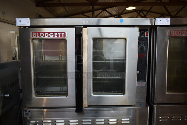 2 Blodgett Zephaire-200-G Stainless Steel Commercial Natural Gas Powered Full Size Convection Ovens w/ View Through Doors, Metal Oven Racks and Thermostatic Controls on Commercial Casters. 60,000 BTU. 2 Times Your Bid! - Image 2 of 9