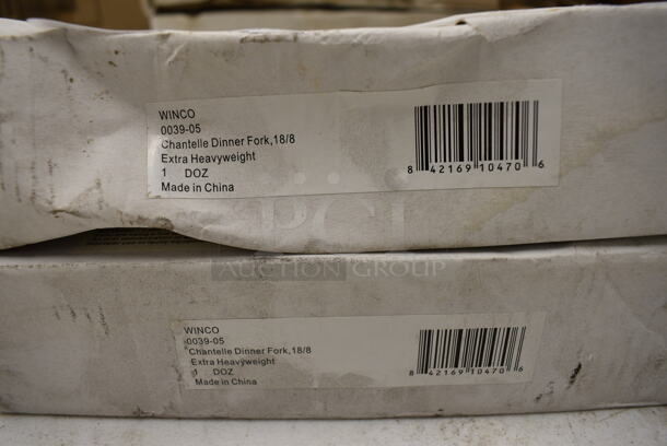 24 BRAND NEW IN BOX! Winco 0039-05 Stainless Steel Chantelle Dinner Forks. 7.5". 24 Times Your Bid! - Image 4 of 4
