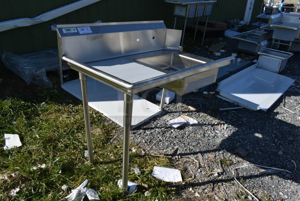 BRAND NEW SCRATCH AND DENT! Regency 600DDT48L Stainless Steel Commercial Left Side Dirty Side Dishwasher Table. - Image 2 of 6