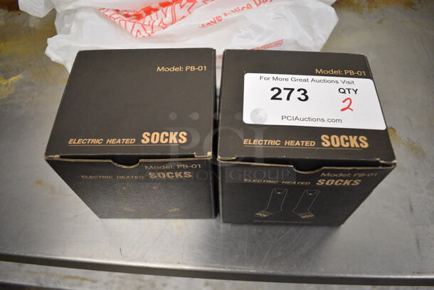 2 BRAND NEW IN BOX! Model PB-01 Electric Heated Socks. 2 Times Your Bid! - Image 2 of 4