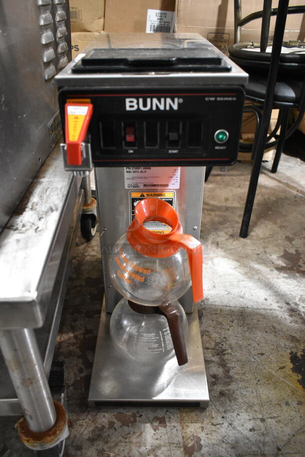 Bunn CWTF15-APS Stainless Steel Commercial Countertop Coffee Machine w 2 Coffee Pots. 120 Volts, 1 Phase.  - Image 1 of 7