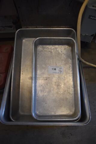 4 Various Metal Baking Pans. Includes 11x19.5x3.5. 4 Times Your Bid!