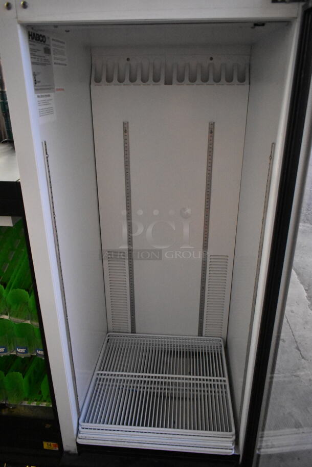 Habco SE12 Metal Commercial Single Door Reach In Cooler Merchandiser w/ Poly Coated Racks. 115 Volts, 1 Phase. Tested and Working! - Image 2 of 3