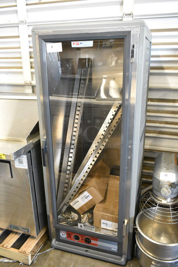 BRAND NEW SCRATCH AND DENT! 2024 Metro C539-HLFC-U-GY Metal Commercial Single Door Heated Holding Cabinet on Commercial Casters. 120 Volts, 1 Phase. Tested and Working! - Image 1 of 7