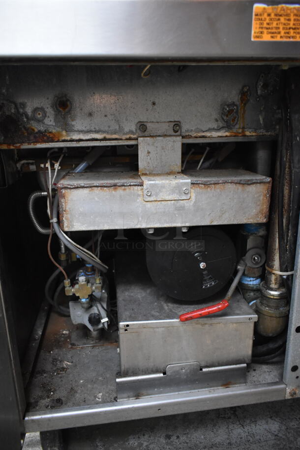 2014 Frymaster GPCRBSC Stainless Steel Commercial Floor Style Natural Gas Powered 2 Bay Pasta Cooker on Commercial Casters. 80,000 BTU.  - Image 8 of 11