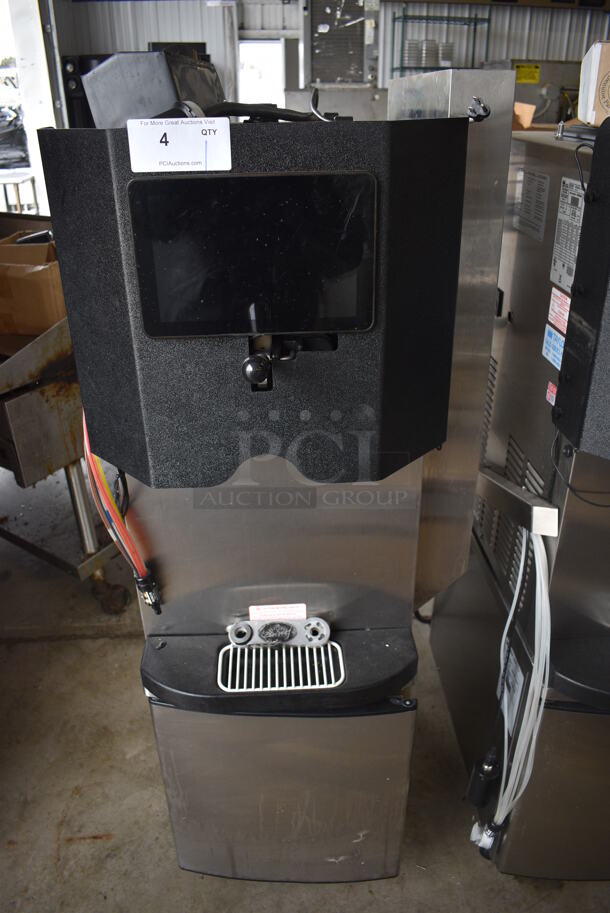 2017 Taylor Model C709-27 Stainless Steel Commercial Air Cooled Single Flavor Soft Serve Ice Cream Machine w/ Taylor Model C20100-WFB 10 Head Flavor Blast and Color Touch Panel for Flavor Burst on Commercial Casters. 208-230 Volts, 1 Phase. 23x33x61 - Image 1 of 11