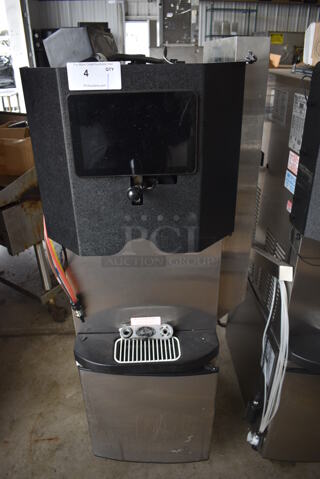 2017 Taylor Model C709-27 Stainless Steel Commercial Air Cooled Single Flavor Soft Serve Ice Cream Machine w/ Taylor Model C20100-WFB 10 Head Flavor Blast and Color Touch Panel for Flavor Burst on Commercial Casters. 208-230 Volts, 1 Phase. 23x33x61
