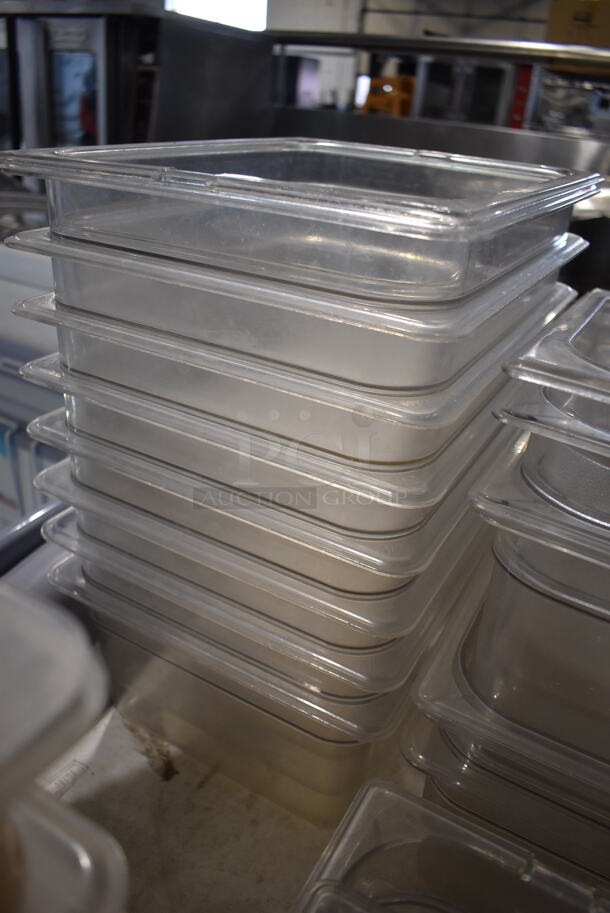 ALL ONE MONEY! Lot of Various Clear Poly Drop In Bins and Lids. Includes 1/6x4, 1/6x6, 1/9x4 - Image 8 of 9