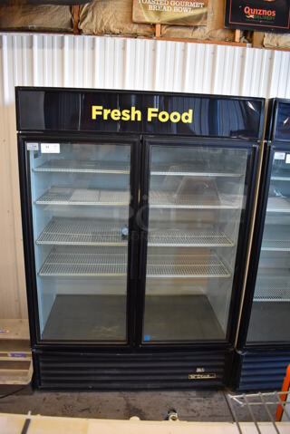2014 True GDM-49-LD ENERGY STAR Metal Commercial 2 Door Reach In Cooler Merchandiser. 115 Volts, 1 Phase. 54x32x78. Tested and Working!