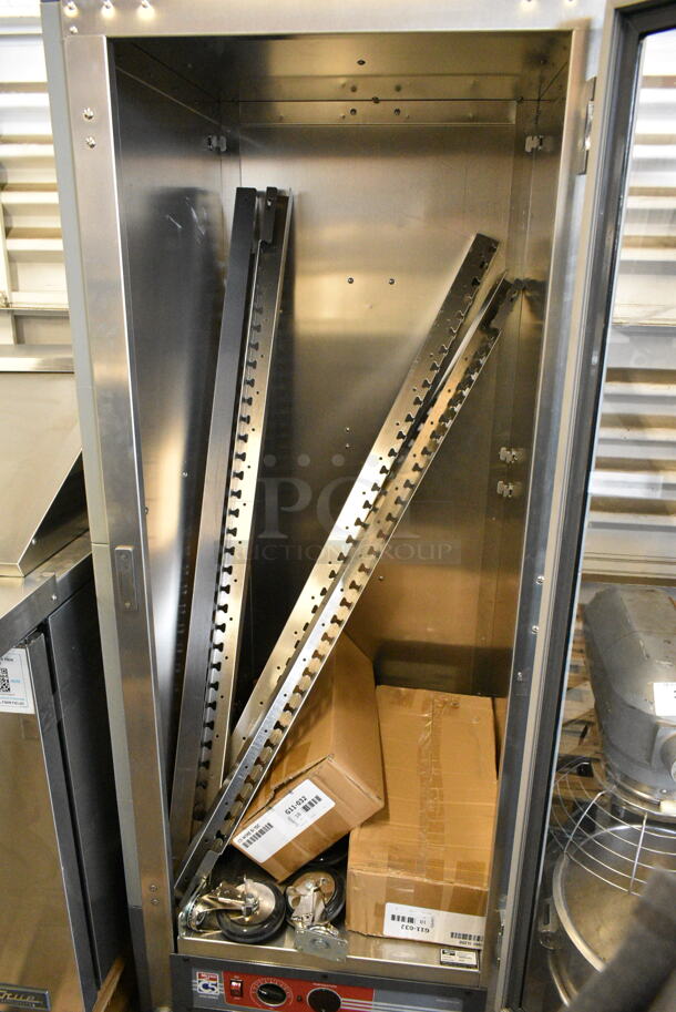 BRAND NEW SCRATCH AND DENT! 2024 Metro C539-HLFC-U-GY Metal Commercial Single Door Heated Holding Cabinet on Commercial Casters. 120 Volts, 1 Phase. Tested and Working! - Image 4 of 7