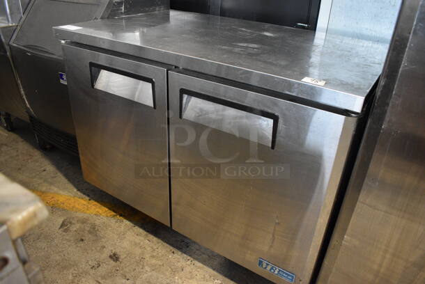 Turbo Air Model MUR-48 Stainless Steel Commercial 2 Door Undercounter Cooler on Commercial Casters. 115 Volts, 1 Phase. 48x30x36. Tested and Does Not Power On - Image 2 of 5